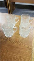 Set of four 1984 Cabbage Patch glass mugs