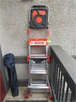 "Little Giant" Adjustable Ladder with Rolling Wh