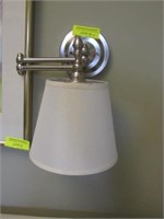 Pair Wall Mount Lamps: Adjustable Arms, Battery Op