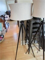 Pair Tripod Floor Lamps - Not Antique