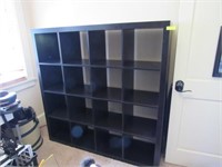 Shelving Unit in Black: 16 Section Storage Units