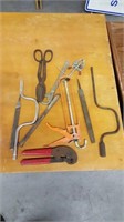 Lot of hand tools wrenches Etc