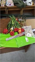 Decorative flowers basket Corks And tablecloths