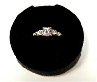 14K Yellow gold diamond solitaire, approx. 15 pts.