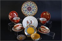 Bone China & Lustre Ware Tea Cups & Plate