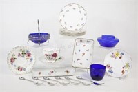 Floral Bone China & Porcelain Plates & Forks