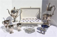 Silver Plate Coffee Pots, Coffee Spoons & Servers