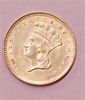 1857 $1.00 Gold Princess