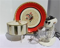 Vintage Kitchen Aid Mixer, Tray &