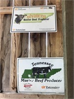 Pair of TN Master Beef Producer signs