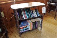 End Table Book Shelf and Books