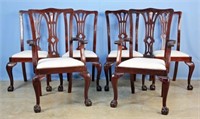 Set of 6 Fine Chippendale Mahogany Dining Chairs
