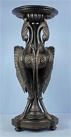 Aesthetic Movement Ebonized Carved Crane Pedestal
