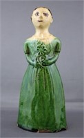 Rare Moravian Pottery Lady Flask Circa 1811