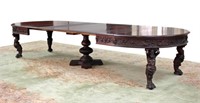 R.J. Horner Atlas Carved Mahogany 60" Dining Table