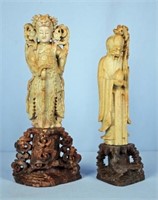 Two Chinese Soapstone Figures C. 1920