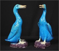 Pr. Chinese Republic Period Turquoise Glazed Ducks