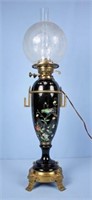 Hand Painted Black Amethyst Banquet Lamp