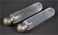 Pair Charles James Fox Perfume Bottles, Sterling