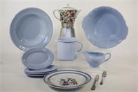 Meakin Serving Dishes, Oval Plates & Coffee Pot