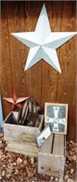 Wood Boxes Holiday Decor Metal Star & More
