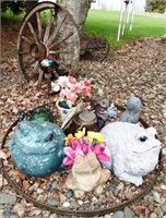 Lawn Decorations Frogs Wagon Wheel & More