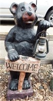 Resin Bear Welcome Statue