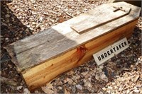 Wooden Coffin / Casket & Undertaker Sign