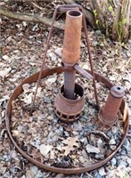 Cast Iron Decor Items Wagon Wheel Hub & More