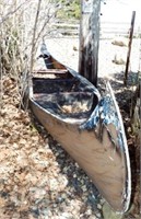 Fiberglass Canoe - Yard Decor - As-Is