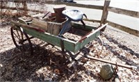 Small Buckboard Horse Drawn Wagon & Contents