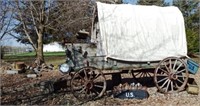 Full Size Covered Horse Drawn Wagon & Contents
