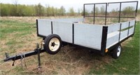 Open Bed Utility Trailer with Drop Gate Ramp
