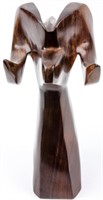 Art Big Horn Ram Ironwood Carving Sculpture