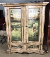 Armoire with Painted Door Fronts