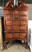 Large Queen Anne Style Tall Chest