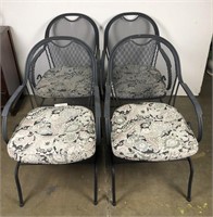 Set of 4 Iron Patio Chairs