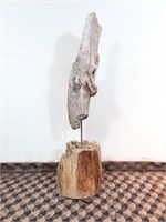 MA Zing, sculpture en bois d'épave BC, "Galaxie".