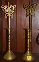 BRASS PAIR CANDLE HOLDERS