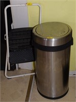 TRASH CAN BROWN, STEP STOOL, DUST PAN, TRAY