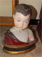 Italy pottery small child bust (small crack)