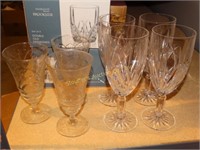 Waterford water goblets-4  Marquis & 3