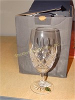 4 Waterford crystal water goblets - new in box