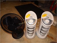 2 Honeywell air purifiers & 14" table top fan