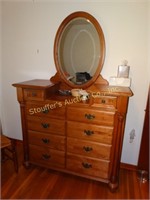 Mobel vanity chest - 10 drawer, beveled mirror -