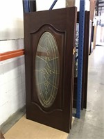 Oval Glass Door Slab 36"x80"