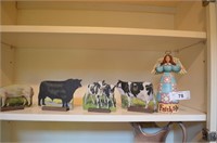 Jim Shore angel and cow cutouts