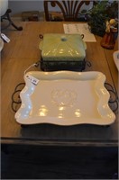 (2) ceramic serveware