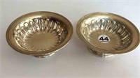 PAIR OF STERLING DISHES - 5" D X 2.25" H