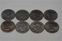 8 Ike Dollars, various dates